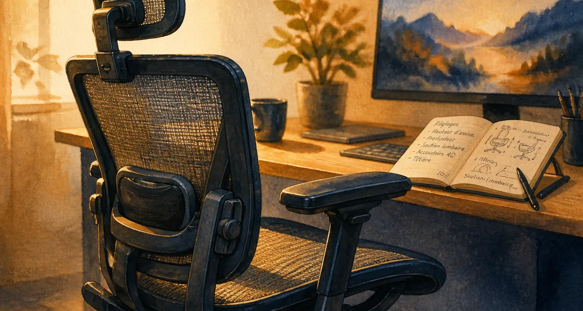 Meilleur chaise ergonomique 2025 : dossier lombaire et réglages pour stopper le mal de dos
