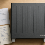 radiateur à inertie consommation sur bureau avec schémas