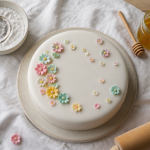recette pâte à sucre sans glucose gâteau décoré miel