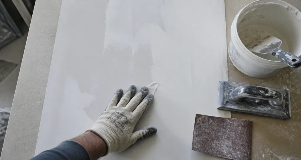 temps séchage enduit lissage avant ponçage sur plaque plâtre
