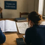 vente maison en indivision entre frere et soeur, dossier notarial et parts annotées