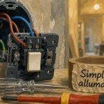 cablage simple allumage retour lampe terre, bornes L et 1, test absence tension