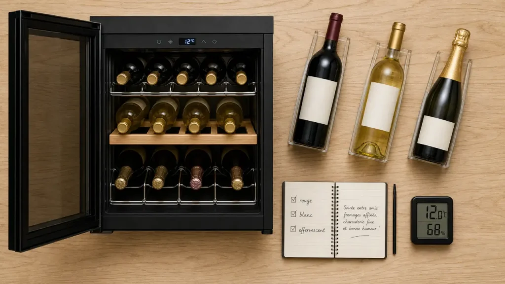 cave a vin service pour servir le vin à la bonne température
