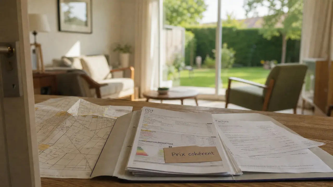 Comment bien vendre sa maison : dossier DDT et prix juste, salon lumineux en vente