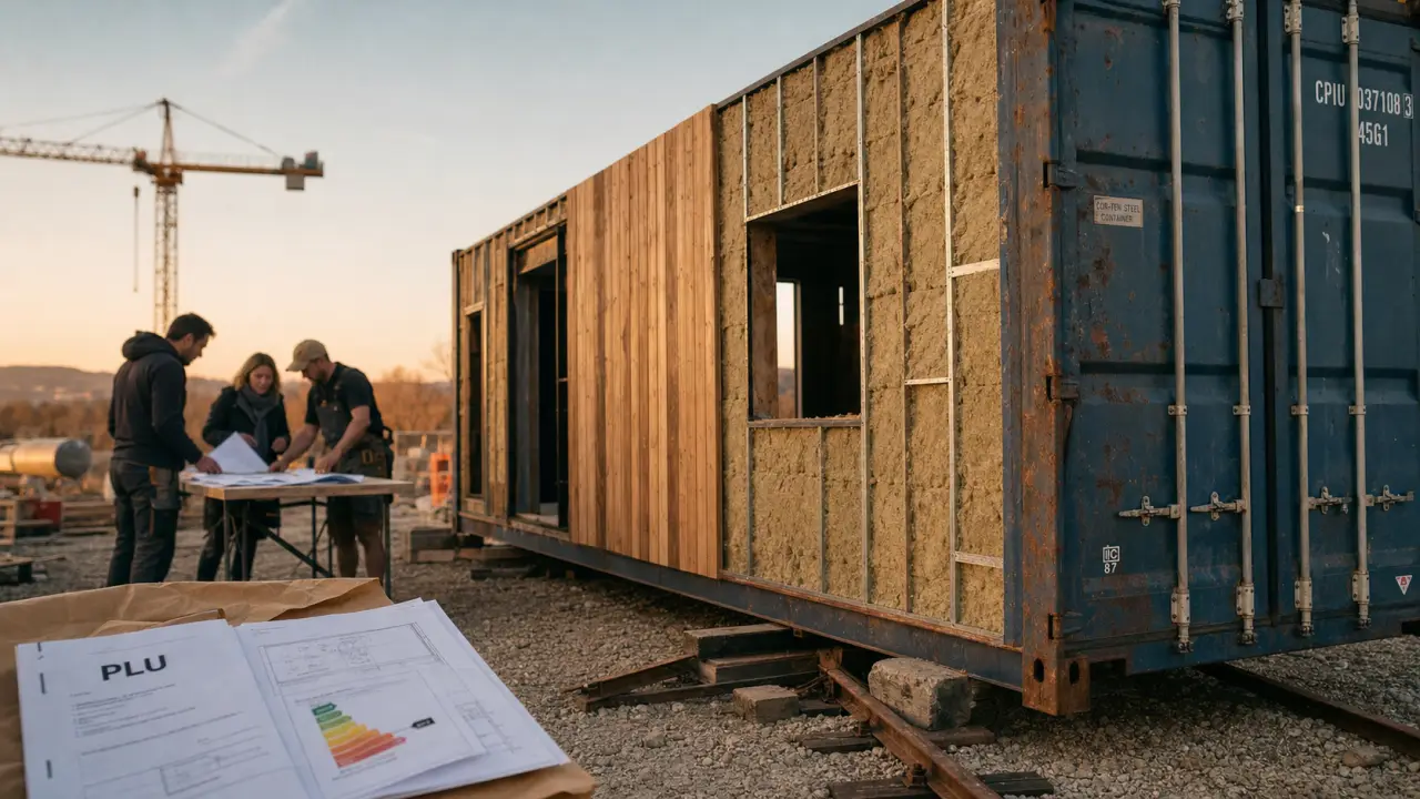 Construire sa maison en container : budget, permis, isolation, conteneur modifié