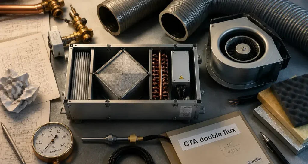 CTA chauffage double flux : batterie chaude et dimensionnement