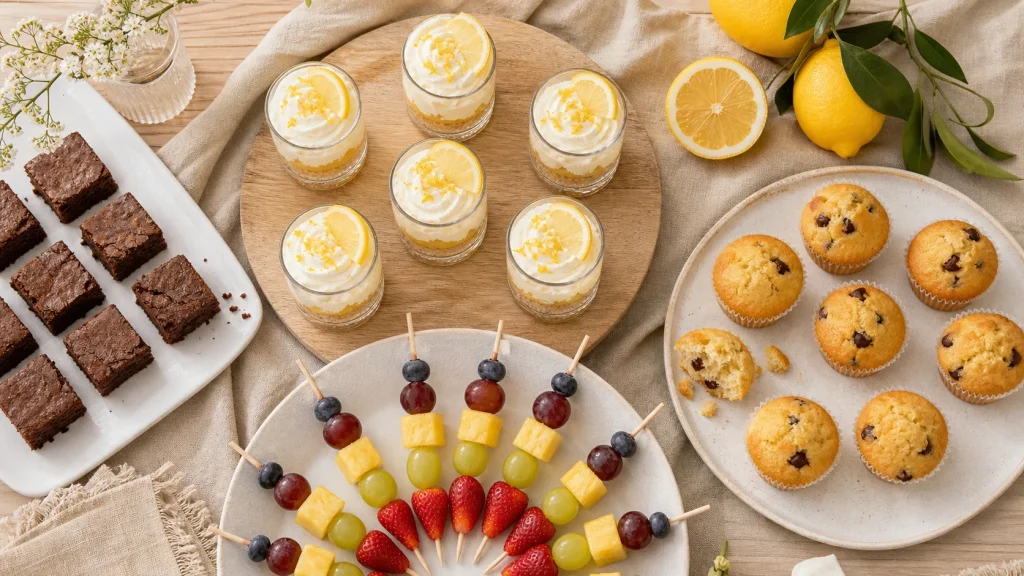 Dessert apéro dinatoire : mini-verrines citron