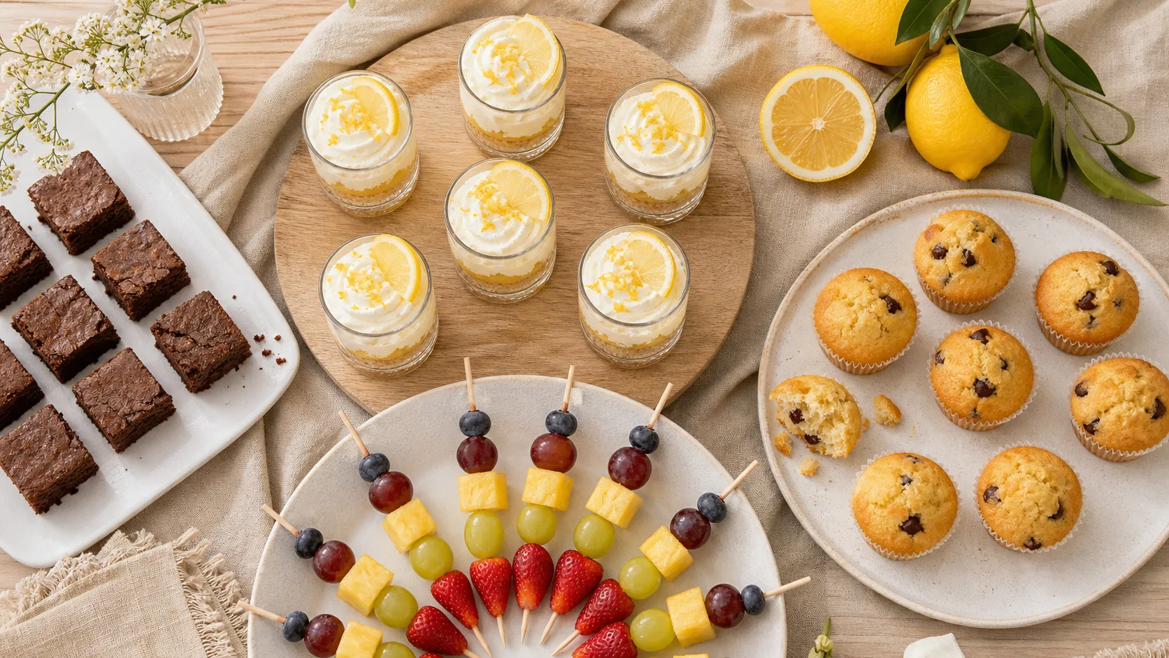 Dessert apéro dinatoire : mini-verrines citron