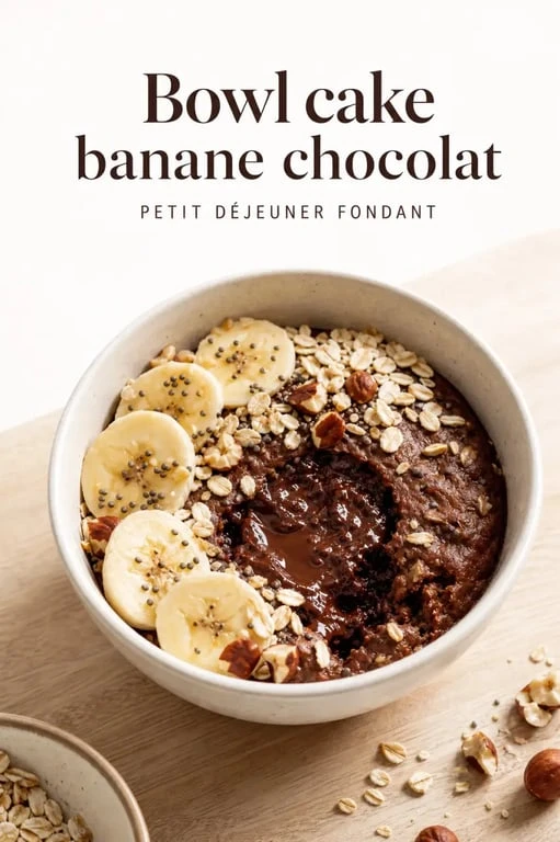 Bowl petit dej bowl cake banane chocolat moelleux avec toppings