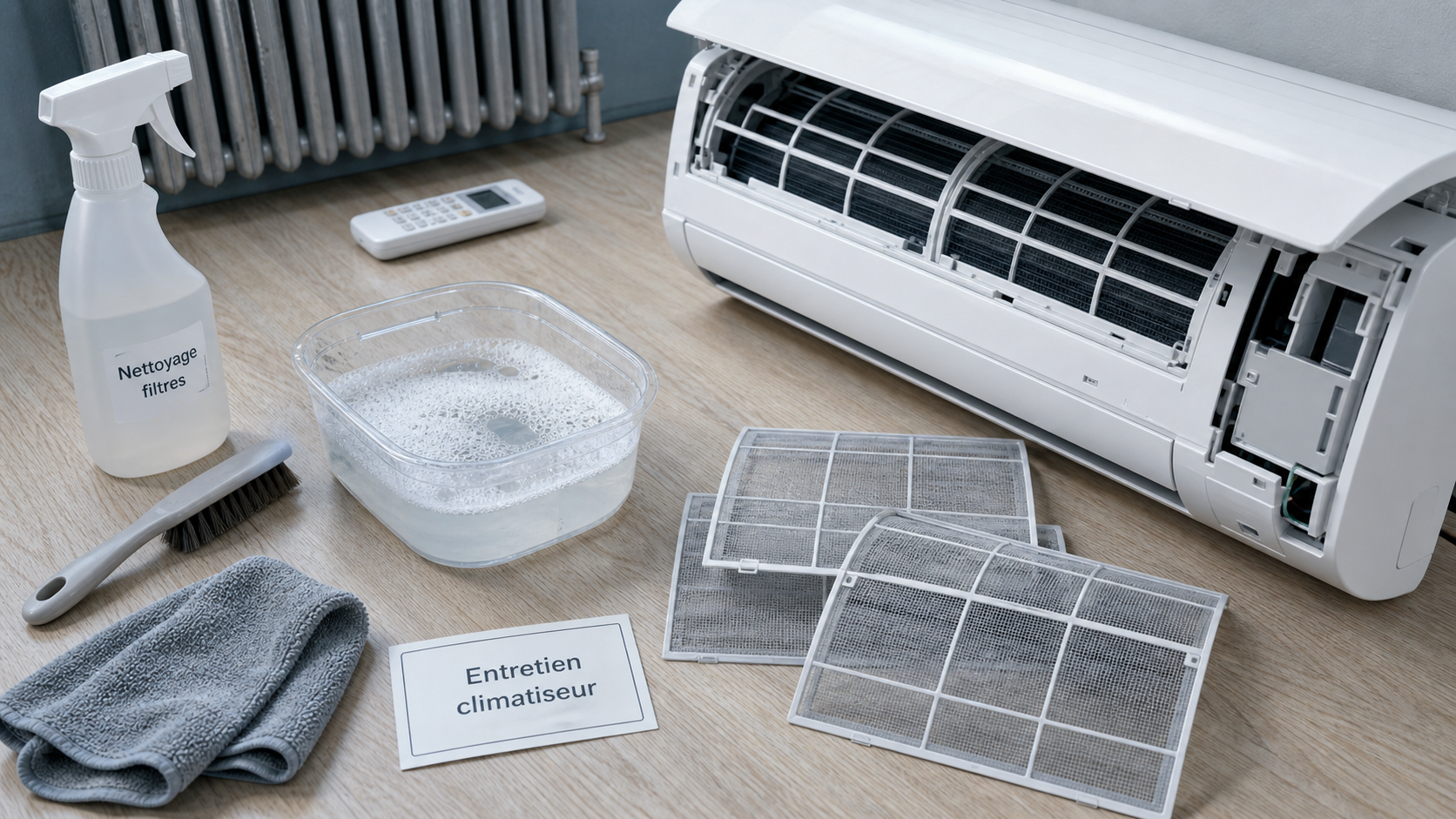 Entretien climatiseur : nettoyage filtre pour éviter pannes