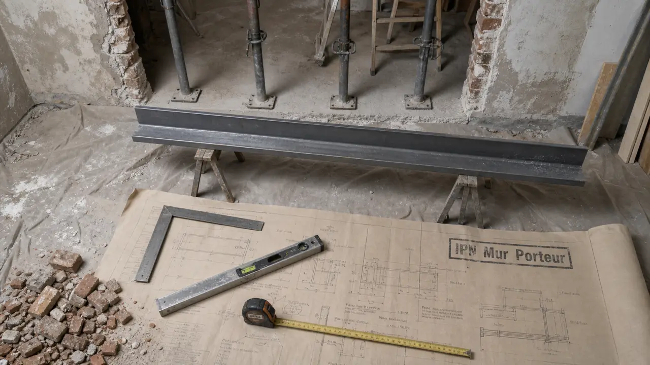 Mur porteur IPN prix : ouverture chantier, équerre et IPN acier