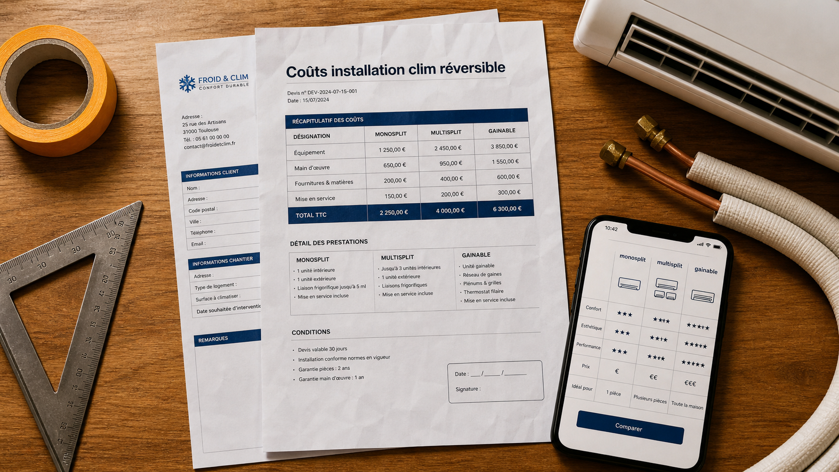 Prix clim réversible : budget d’installation et facteurs