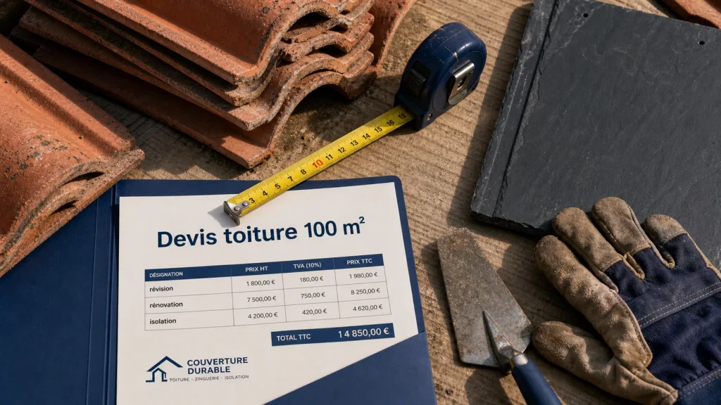 Prix d une toiture 100m2 : budget couverture, charpente et isolation