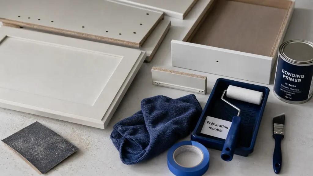 Repeindre un meuble IKEA sans mauvaise surprise : ponçage fin, sous-couche et 30 jours de patience