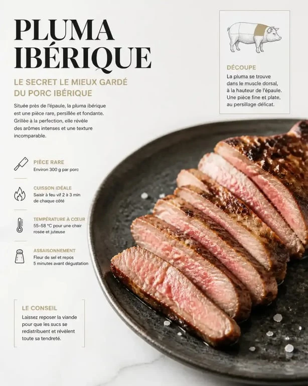 Pluma ibérique grillée, une pièce de viande d'exception à la texture fondante
