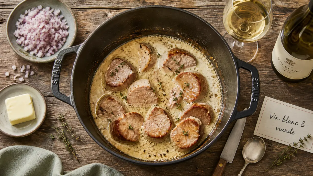 Quelle viande cuisiner avec du vin blanc : veau, volaille et porc en cocotte