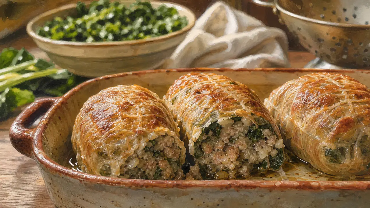 Recette des caillettes maison aux blettes pressées et crépine dorée
