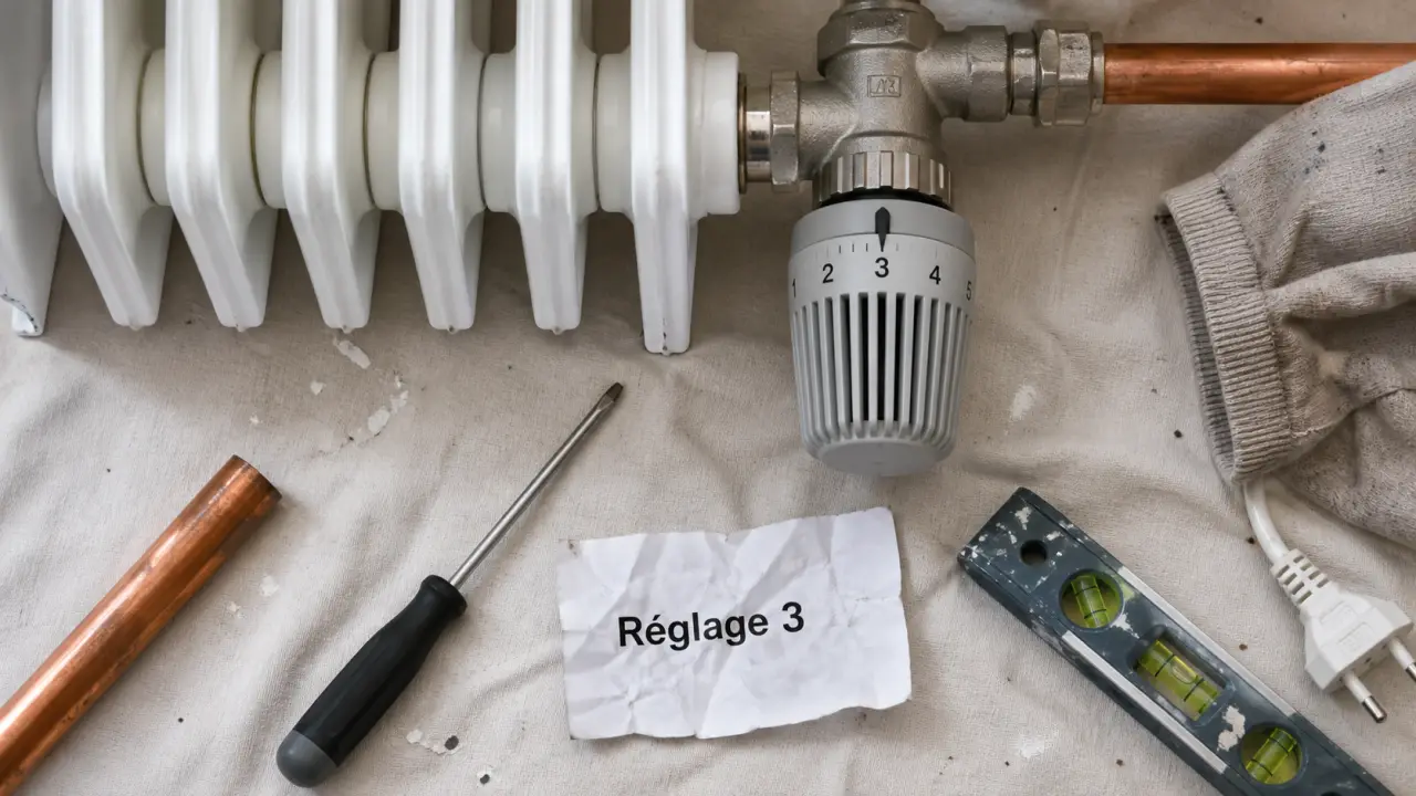 Réglage robinets thermostatiques radiateurs 1 à 5