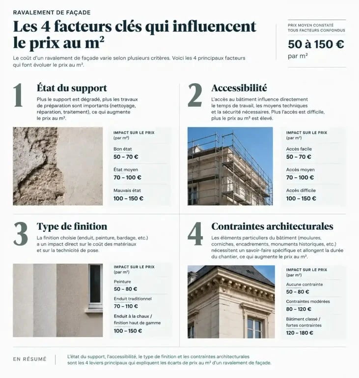 Facteurs influençant le prix d'un devis de ravalement de façade