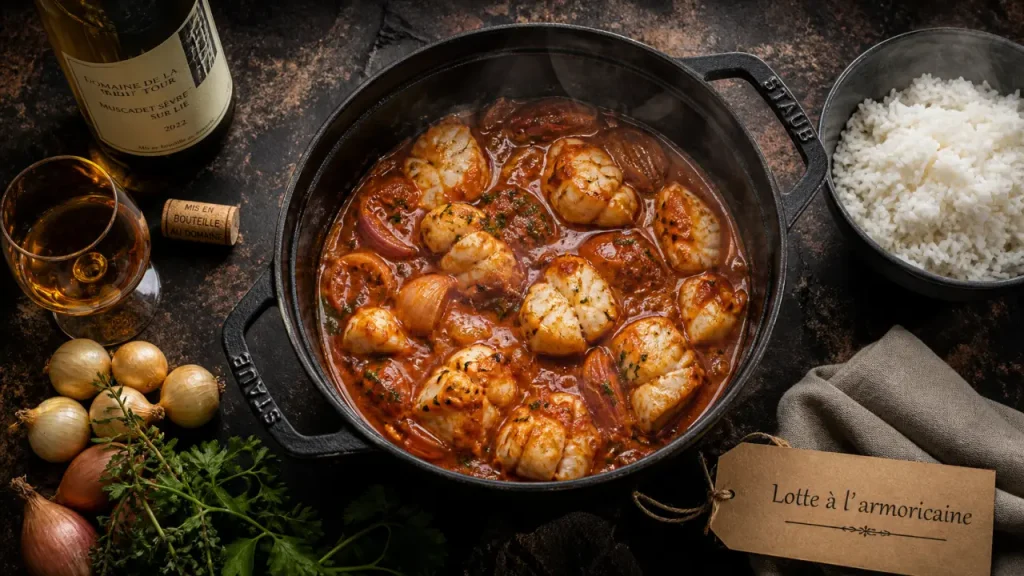 Lotte à l’armoricaine : la sauce tomate-cognac, la cuisson douce et les bons accompagnements