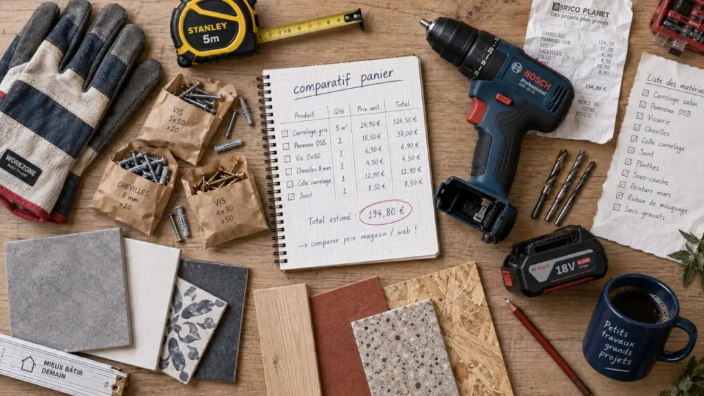 Magasin de bricolage le moins cher : comparer le panier final