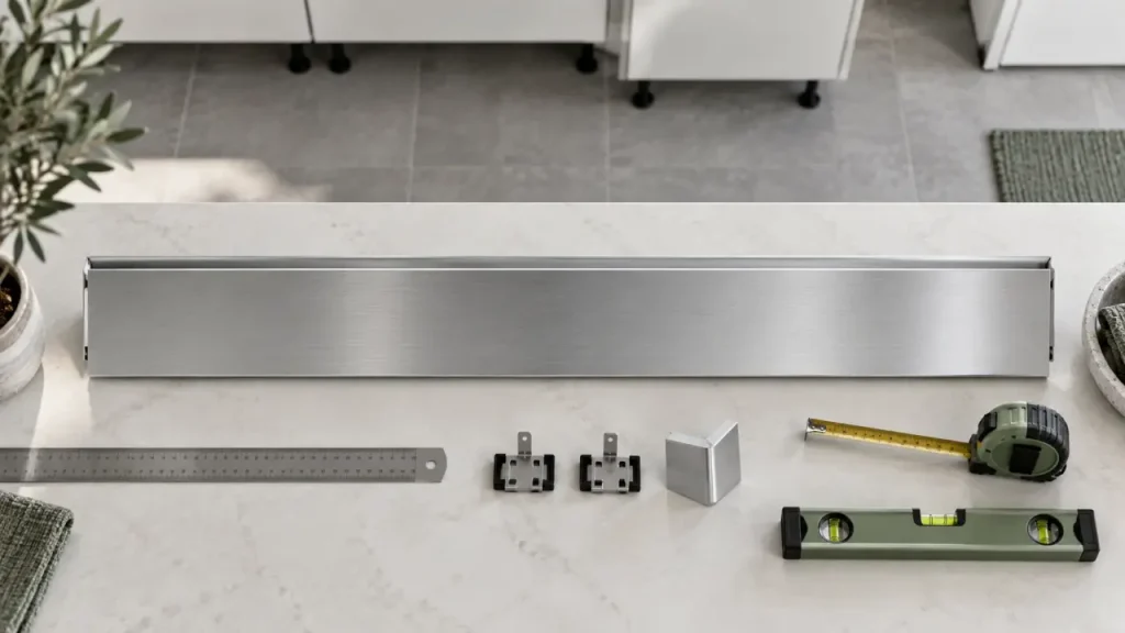 Plinthe cuisine en aluminium pour ajuster la hauteur