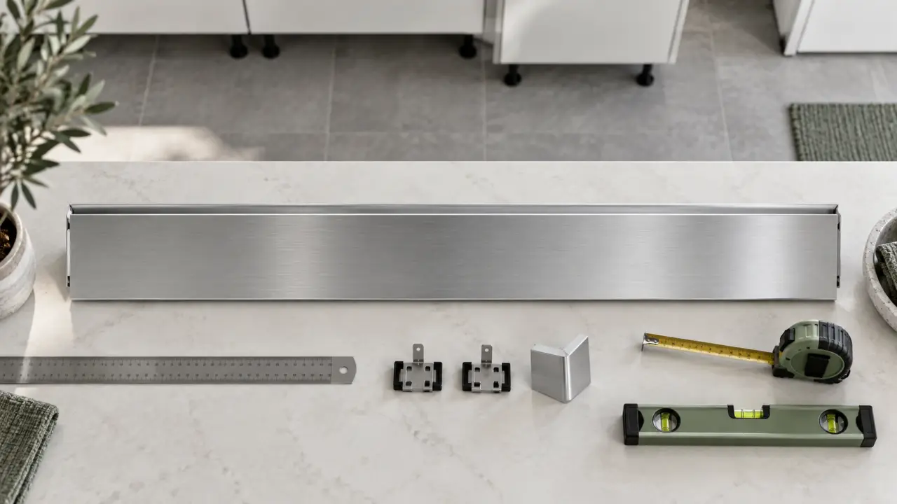 Plinthe cuisine en aluminium pour ajuster la hauteur