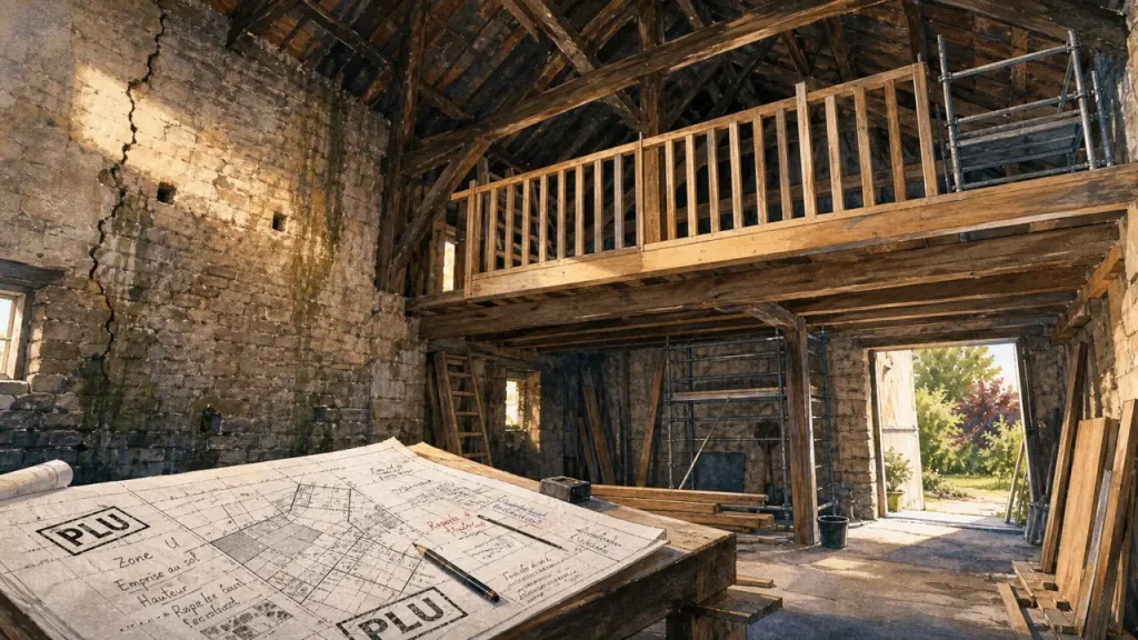 Peut-on rénover une grange en habitation ? PLU, budget au m² et erreurs à éviter