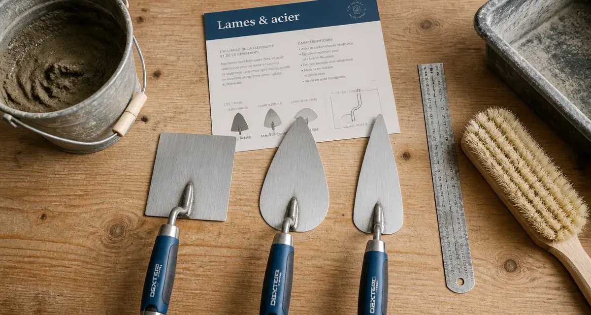 Truelle de macon : lames de maçon et acier, précision durable