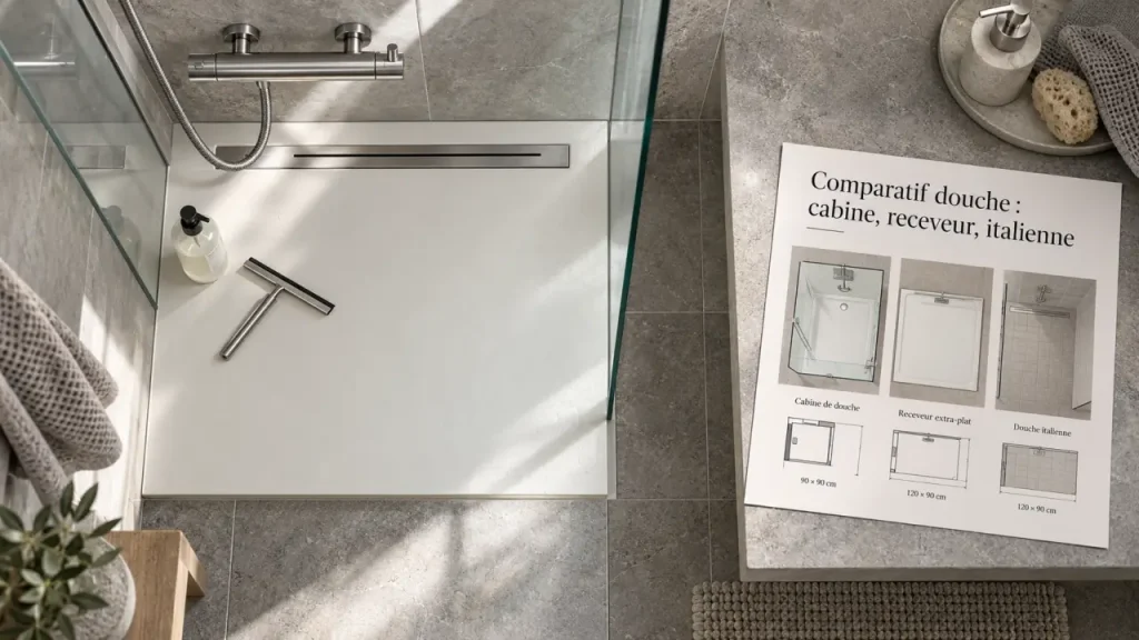 Douche de salle de bain : le bon choix commence par l’espace, pas par les jets