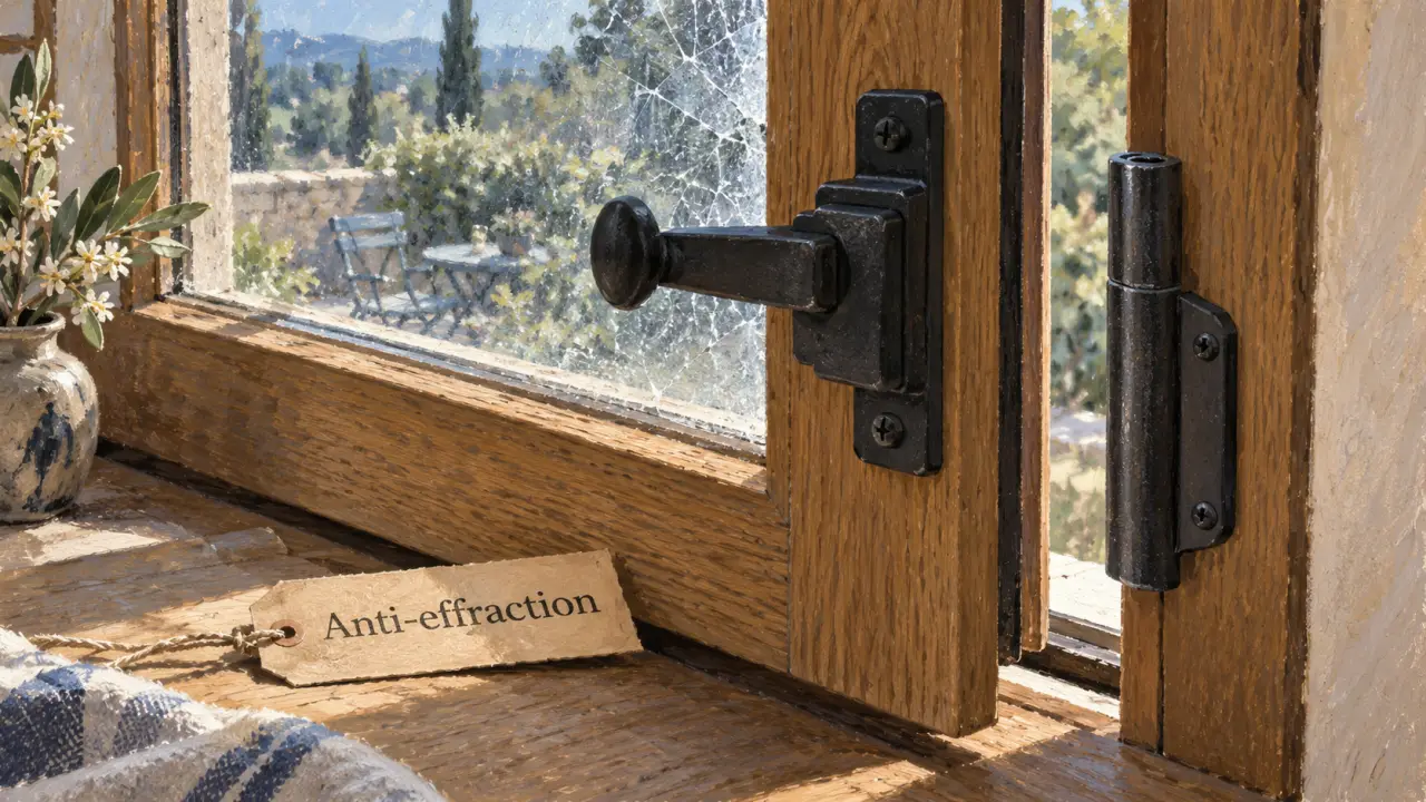 Protection fenetre anti effraction : verrou anti-soulevement et film sécurité sur vitrage